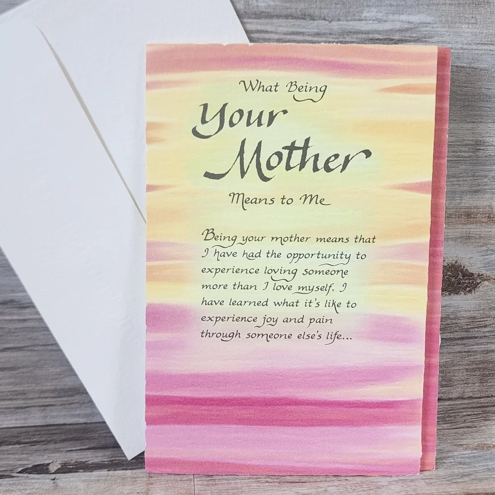 Blue Mountain Arts Mother Greeting Card Barbara Cage Poem Watercolor Deckle Edge